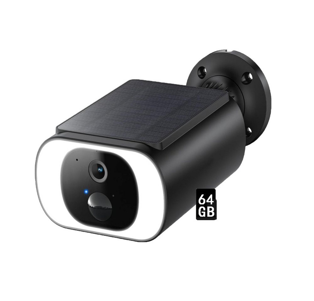 Avylet Überwachungskamera Überwachungskamera Aussen Akku Solar 2K mit WLAN und PIR Sensor (Aussen Außenbereich, 95° Betrachtungswinkel, 15 m Nachtsichtentfernung, 6 Monate Standby-Zeit, 1-tlg., integriertes 6W Solarpanel,PIR-Bewegungserkennung, 200 Lumen Spotlight, 5000 mAh Lithium-Akku, 2,4G WiFi) von Avylet