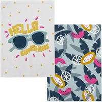 Aware | 2er-Set Geschirrtücher Hello Sunshine von Aware