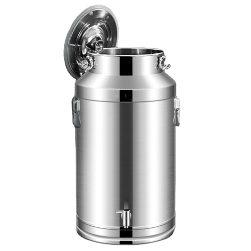 Siegel Milchtransportkanne Edelstahl Milcheimer Weinkübel Fass mit Wasserhahn Zapfen – Wasserbehälter Krug Flüssigkeitsbehälter Teekanister Molkereikanne Siegel Milchtransportkanne Edelstahl Milcheimer Weinkübel Fass mit Wasserhahn Zapfen – Wasserbehälter Krug Flüssigkeitsbehälter Teekanister Molkereikanne von Awayhall