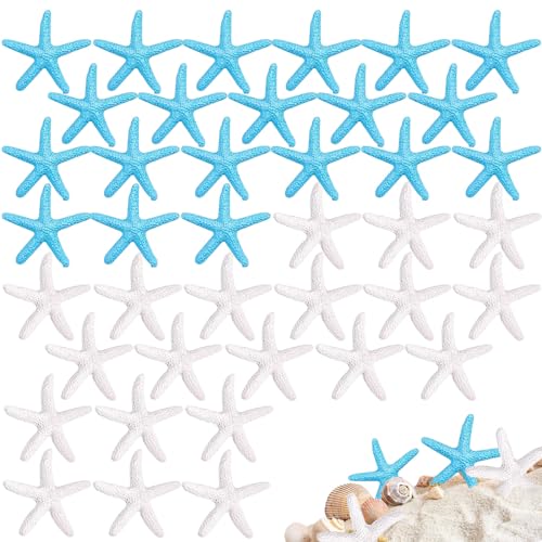Aweisile 40 Stück Seestern Deko Harz Bleistift Finger Starfish deko Perfekt für Badezimmer Strand Thema Party Aquarium Deko Hochzeits Dekor Home Decor Craft Project und DIY Kunsthandwerk von Aweisile