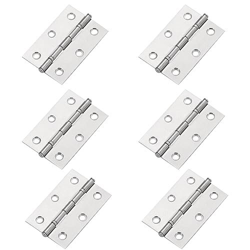 Aweisile Scharniere 6 Stück Edelstahlscharniere Scharniere Klappbar Edelstahl Tür-Scharnier Edelstahl Scharniere Steckverbinder Edelstahl Klappbar Scharnierband für Türen Fenster Schranktür von Aweisile