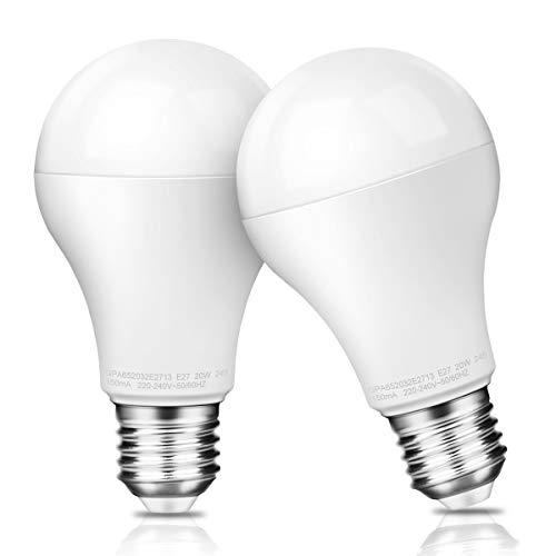 Awenia LED Lampe E27 20W (ersetzt 150W) Glühbirne, Kaltes Weiß (6500K), 2452 Lumens Lighting, 2-er Pack von Awenia