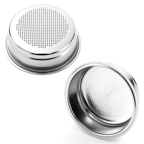 Awenity 51mm Sieb Kaffeesieb,Edelstahl Espresso Siebträger Filterkorb - Einschichtiges Bodenloses Sieb für 1 Tasse (8-10g),Wiederverwendbarer Kaffeefilter (Silber） von Awenity