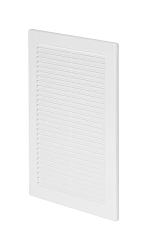 AIR VENT GRILLE COVER 200x300mm 8x12 plastic ventilation cover with insect grid White by Awenta von Awenta