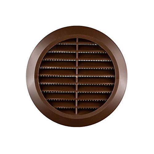 AWENTA Lüftungsgitter ABS Kunststoff rund Ø 60/80 mm braun von Awenta