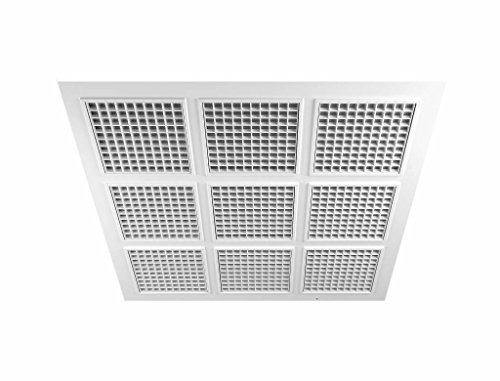 Abgehängte Deckenplatten / Deckenfliesenraster, 595 mm x 595 mm, quadratisch, Lüftungsgitter, RP von Awenta