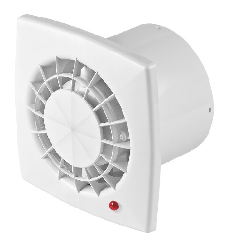 Awenta Badlüfter weiß Ø 100mm Lüfter Ventilator Deckenlüfter Wandlüfter WGB Badventilator Ventilator Einbaulüfter Bad Küche Kugellager für Dauerbetrieb Standart von Awenta