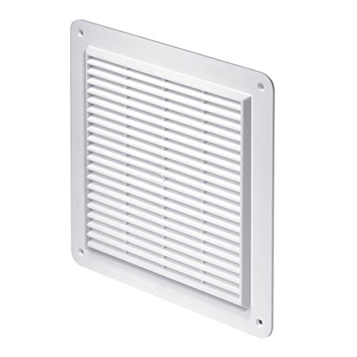 Lüftungsgitter Abschlussgitter Insektenschutz Abluft Zuluft Gitter Ventilator 250 x 250 mm T28 weiß von Awenta