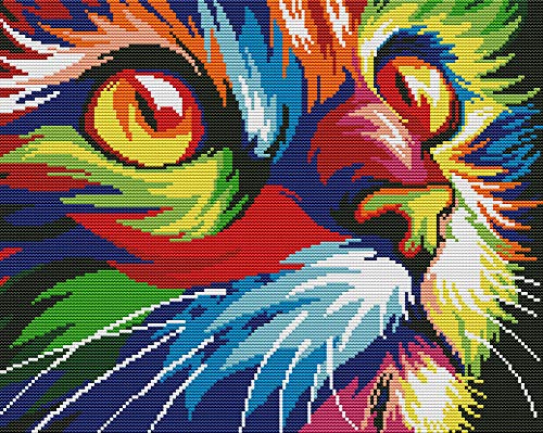Awesocrafts Kreuzstich Stickpackungen, Bunte Katze Kätzchen Tiere Süß Bilder Vorlagen Stickerei Set Zählmuster Awesocrafts Kreuzstich Stickpackungen, Bunte Katze Kätzchen Tiere Süß Bilder Vorlagen Stickerei Set Zählmuster von Awesocrafts