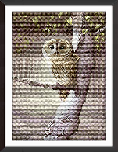 Awesocrafts Kreuzstich Stickpackungen, Eule Tiere Bilder Vorlagen Stickerei Set Zählmuster Awesocrafts Kreuzstich Stickpackungen, Eule Tiere Bilder Vorlagen Stickerei Set Zählmuster von Awesocrafts