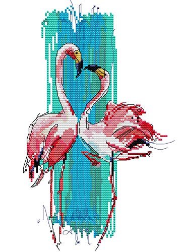 Awesocrafts Kreuzstich Stickpackungen, Flamingo-Tanz Bilder Vorlagen Stickerei Set Zählmuster Awesocrafts Kreuzstich Stickpackungen, Flamingo-Tanz Bilder Vorlagen Stickerei Set Zählmuster von Awesocrafts