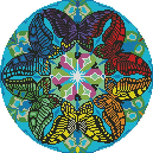 Awesocrafts Kreuzstich Stickpackungen Vorgedruckt Schmetterlinge Kaleidoskop Kunst Bilder Vorlagen Sticken Set Vorgedruckt 11CT 3 Stränge Awesocrafts Kreuzstich Stickpackungen Vorgedruckt Schmetterlinge Kaleidoskop Kunst Bilder Vorlagen Sticken Set Vorgedruckt 11CT 3 Stränge von Awesocrafts