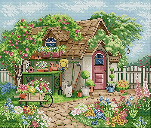 Awesocrafts Kreuzstich Stickpackungen Vorgedruckt Sommer Garten Cottage Bilder Vorlagen Sticken Set Vorgedruckt 14CT 2 Stränge Awesocrafts Kreuzstich Stickpackungen Vorgedruckt Sommer Garten Cottage Bilder Vorlagen Sticken Set Vorgedruckt 14CT 2 Stränge von Awesocrafts