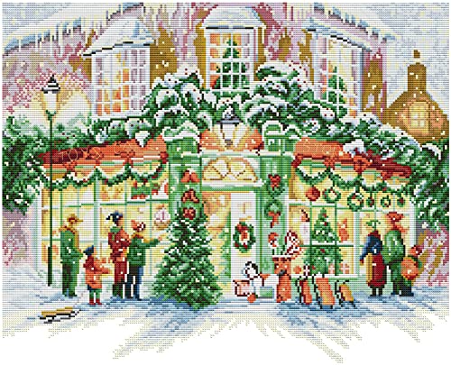 Awesocrafts Kreuzstich Stickpackungen Vorgedruckt Weihnachtsladen Bilder Vorlagen Sticken Set Vorgedruckt 14CT 2 Stränge Awesocrafts Kreuzstich Stickpackungen Vorgedruckt Weihnachtsladen Bilder Vorlagen Sticken Set Vorgedruckt 14CT 2 Stränge von Awesocrafts