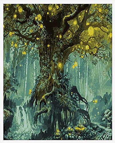 Awesocrafts Malen nach Zahlen Baum des Lebens, Zahlengemälde für Erwachsene und Kinder, 40 x 50 cm(Rahmenlos) von Awesocrafts