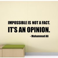 Muhammad Ali Zitat Wandtattoo Impossible Is Not A Fact Boxen Poster Sport Boxer Geschenk Zimmer Wandbild Vinyl Sticker Gym Decor Wall Art Print N89 von AwesomeWalls