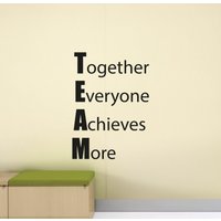 Zusammen Alle Erzielt Mehr Wand Aufkleber Teamwork Poster Büro Zeichen Team Geschenk Arbeit Zitat Vinyl Dekor Kunstdruck G73-8 von AwesomeWalls