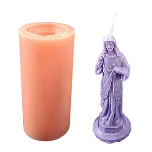 Awesomeonei 3D Jesus Statue Silikonform DIY Kerzenherstellung Aromatherapie Kerzenformen Dekor von Awesomeonei