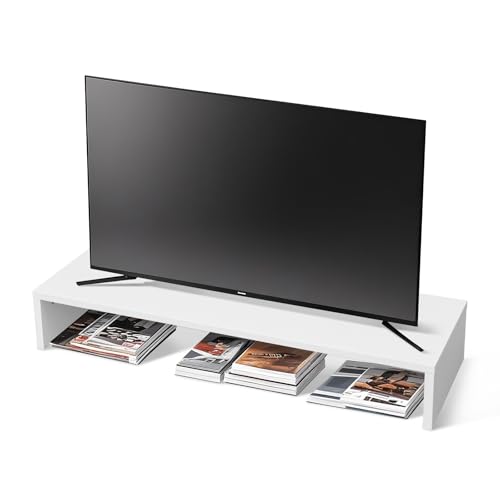 Awhtixbo TV-Aufsatz mit Erhöhung,PC Regal Aufsatz Bildschirmerhöhung Hochglanz, Ideal für TV-Erhöhung und Schreibtischorganisation, Weiß:90x35x15cm Awhtixbo TV-Aufsatz mit Erhöhung,PC Regal Aufsatz Bildschirmerhöhung Hochglanz, Ideal für TV-Erhöhung und Schreibtischorganisation, Weiß:90x35x15cm von Awhtixbo
