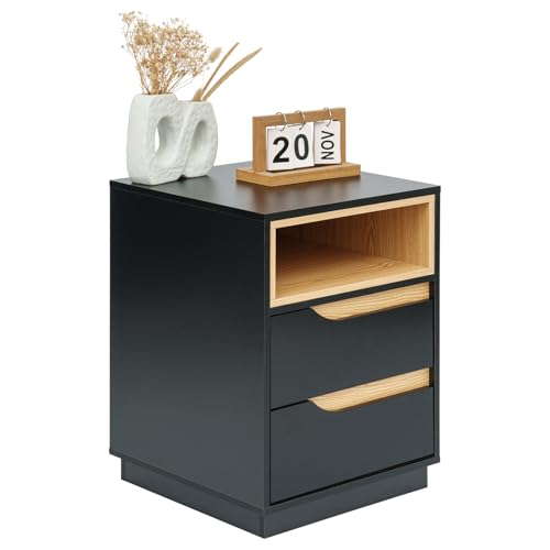 Moderner Nachttisch Mit Schublade,Holzkommode Für Schlafzimmer,Nachttisch Boxspringbett, Schlafzimmer Wohnzimmer Beistelltisch Nachtschrank-40 X 54 X 40 cm(B/H/T) von Awhtixbo