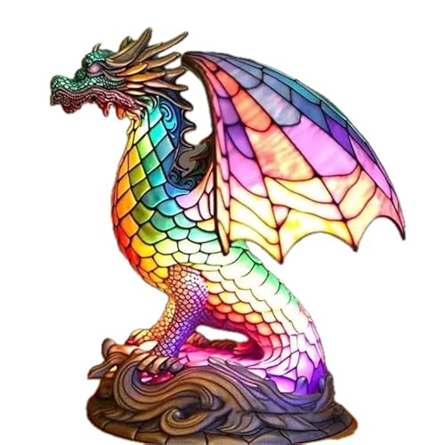 Awlve Festberg LeuchtKatze™ – Original Magische LED-Lampe Leucht Katze Dekoratives Katzenlampe Zauberlicht für stimmungsvolle Atmosphäre Katzen- Und Hundeliebhabe (Drache) von Awlve