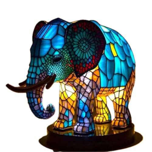 Awlve Festberg LeuchtKatze™ – Original Magische LED-Lampe Leucht Katze Dekoratives Katzenlampe Zauberlicht für stimmungsvolle Atmosphäre Katzen- Und Hundeliebhabe (Elefant) von Awlve