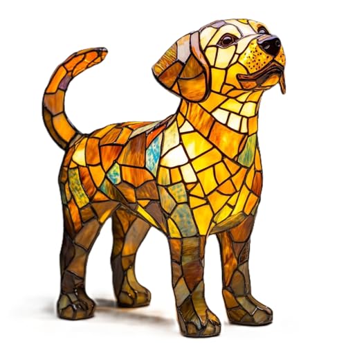 Gartenstadl Leuchthund - Handgefertigte Lampe, die Herzen Erstrahlen Lässt Lampe Labrador, Sanftes Warmes Licht für Dein Zuhause (Labrador) von Awlve