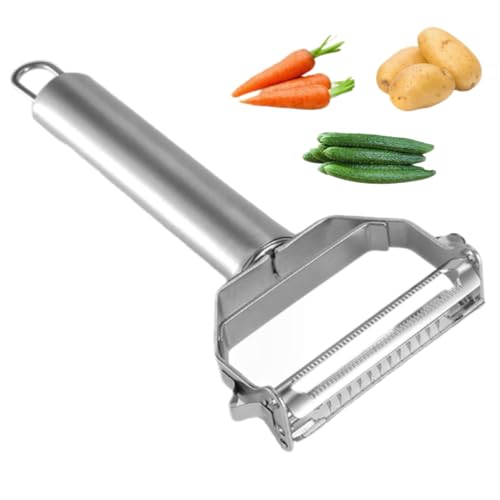 Sandsberg Obst & Gemüseschäler und schäler Kartoffelschäler Aus Edelstahl, Multifunktionaler Obst Julienneschneider (Silber 1 Stück) von Awlve