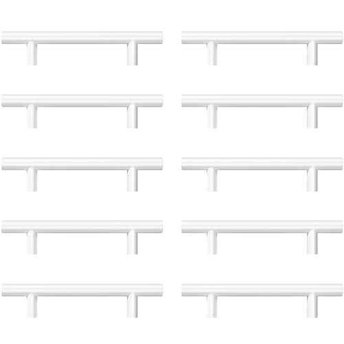 AwmnSrman 10 Stück 96 mm Griffe für Küchenschränke Küchengriffe Weiß Schrankgriffe Edelstahl-Sprühfarbe Installation von Weiß Löchern 150mm von AwmnSrman