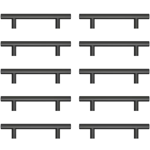 AwmnSrman 10 Stück 96 mm Griffe für Küchenschränke Küchengriffe Schwarz Schrankgriffe Edelstahl-Sprühfarbe Installation von Schwarzen Löchern 150mm von AwmnSrman