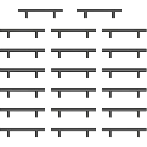 AwmnSrman 20 Stück 96 mm Griffe für Küchenschränke Küchengriffe Schwarz Schrankgriffe Edelstahl-Sprühfarbe Installation von Schwarzen Löchern 150mm von AwmnSrman