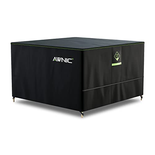 Awnic Abdeckung Gartenmöbel Winterfest 160x160x71cm, Schwerlast 420D Oxford Gewebe Gartenmöbel Abdeckplane Wasserdicht mit Entlüftung, Anti-UV Reißfest Abdeckplane für Gartenmöbel Terrassenmöbel von Awnic