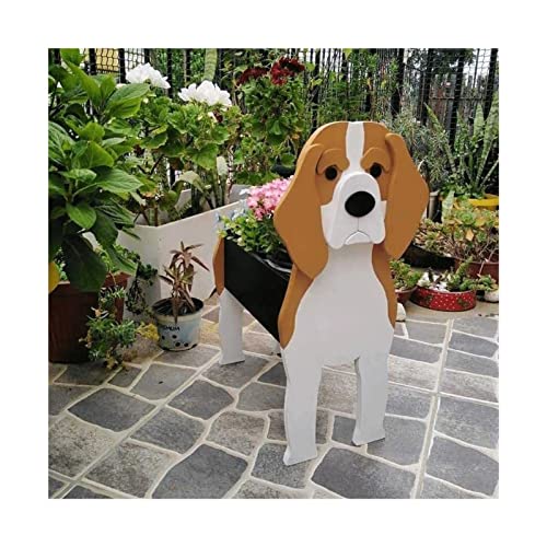 Awoyep Beagles Hunde Pflanzgefäß, Blumentöpfe In Tierform, Handgefertigt, Hundeblume, Pflanzgefäße In Niedlicher Hundeform, Cartoon Blumen Pflanzgefäß (Color : Beagles) von Awoyep