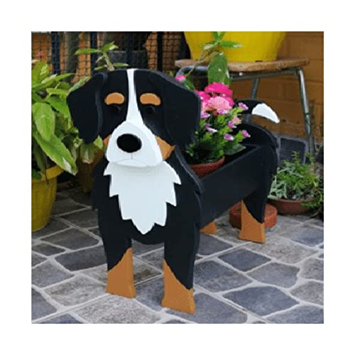 Awoyep Berner Sennenhund Pflanztopf Blumentopf für Gartendekoration, Kleine Welpen Geschenke für Frauen, Hundeform Pflanzgefäß Halter Hund Aufbewahrungsbox (Color : D) von Awoyep