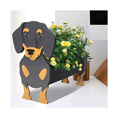 Awoyep Dackel Hunde Pflanzgefäß, 3D Blumentöpfe In Tierform, Handgefertigt, Hundeblume, Pflanzgefäße In Niedlicher Hundeform, Cartoon Blumen Pflanzgefäß von Awoyep