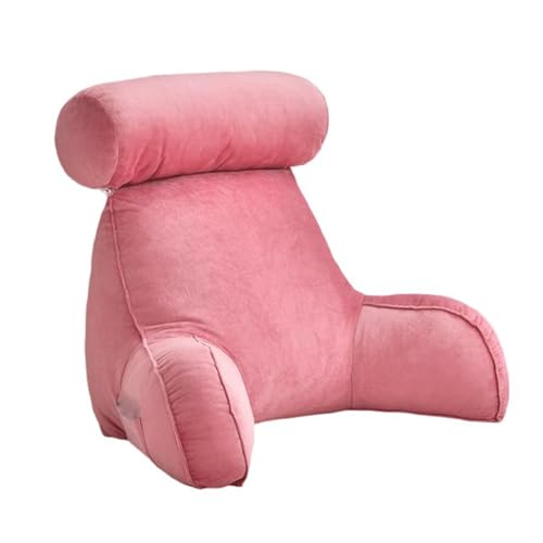 Awoyep Lesekissen/Lendenkissen/Stützkissen/Rückenstütze/Buchkissen/mit Nackenkissen,lesekissen für Bett und Sofa, Geeignet zum Lesen, Entspannen (Color : Pink, Size : Higher) von Awoyep
