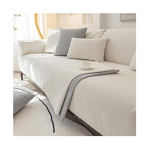 Awoyep Sofabezug, Rutschfester Sofabezug, Couchbezug, 4/3/2/1 Sitzer, Segmentierter Sofabezug für Couch Im Rechten und Linken Winkel (Color : White, Size : 110x210cm) von Awoyep