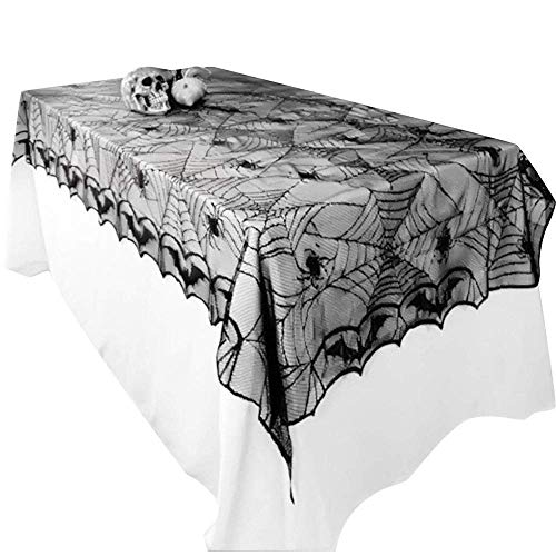Awtlife, Tischdecke mit Spinnennetz-Design, Gothic-Stil, für Halloween / Party-Dekoration, 122 x 244 cm von Awtlife