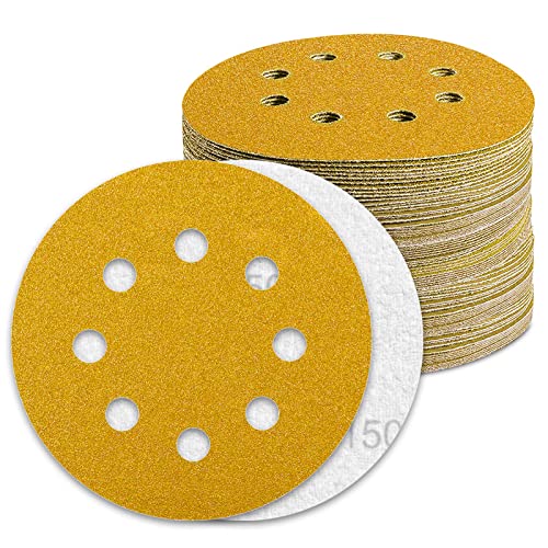 Schleifpapier 125mm Klett Schleifscheiben 150 Körnung 8 Loch 100St. für Exzenterschleifer Schleifmaschine Poliermaschine Schleifpapier 125mm Klett Schleifscheiben 150 Körnung 8 Loch 100St. für Exzenterschleifer Schleifmaschine Poliermaschine von Awutzut