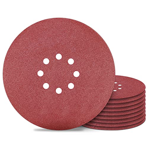 Schleifpapier 225mm Klett - 10 Stück - Körnung P100-8 Loch Schleifgitter 225 - Trockenbauschleifer Schleifscheiben für Schleifgiraffe Langhalsschleifer Wandschleifer Schleifpapier 225mm Klett - 10 Stück - Körnung P100-8 Loch Schleifgitter 225 - Trockenbauschleifer Schleifscheiben für Schleifgiraffe Langhalsschleifer Wandschleifer von Awutzut
