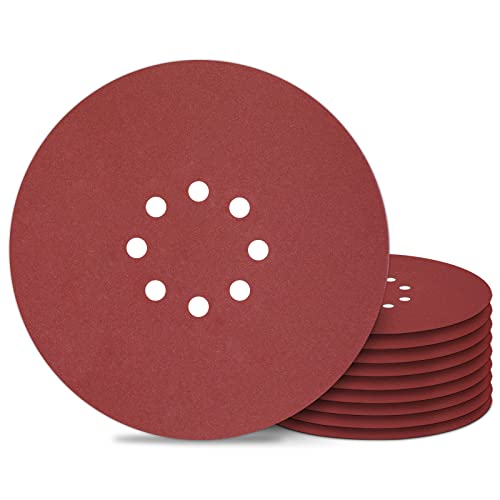 Schleifpapier 225mm Klett - 10 Stück - Körnung P320-8 Loch Schleifgitter 225 - Trockenbauschleifer Schleifscheiben für Schleifgiraffe Langhalsschleifer Wandschleifer Schleifpapier 225mm Klett - 10 Stück - Körnung P320-8 Loch Schleifgitter 225 - Trockenbauschleifer Schleifscheiben für Schleifgiraffe Langhalsschleifer Wandschleifer von Awutzut