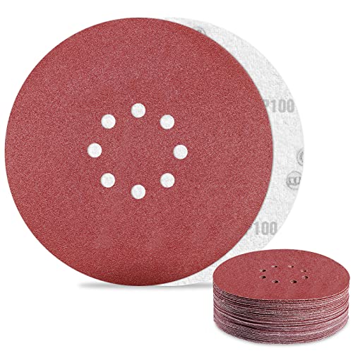 Schleifpapier 225mm Klett 100 Körnung 30Stück Schleifscheiben für 8 Loch Trockenbauschleifer Deckenschleifer Schleifteller Schleifpapier 225mm Klett 100 Körnung 30Stück Schleifscheiben für 8 Loch Trockenbauschleifer Deckenschleifer Schleifteller von Awutzut