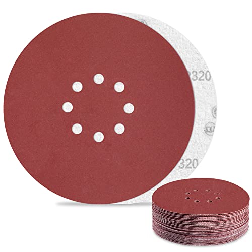 Schleifpapier 225mm Klett 320 Körnung 30Stück Schleifscheiben für 8 Loch Trockenbauschleifer Deckenschleifer Schleifteller Schleifpapier 225mm Klett 320 Körnung 30Stück Schleifscheiben für 8 Loch Trockenbauschleifer Deckenschleifer Schleifteller von Awutzut