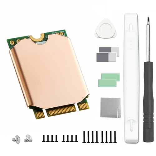 Awxlumv Für Steam Deck Kühlkörper Thermal Pad M.2 2230 NVME SSD Kupfer Kühlkörper Kühlkörper Kühlung Wärmeleitpasten Rückseite Abdeckung Öffnungswerkzeuge Rückschrauben Ersatz Schraubendreher von Awxlumv
