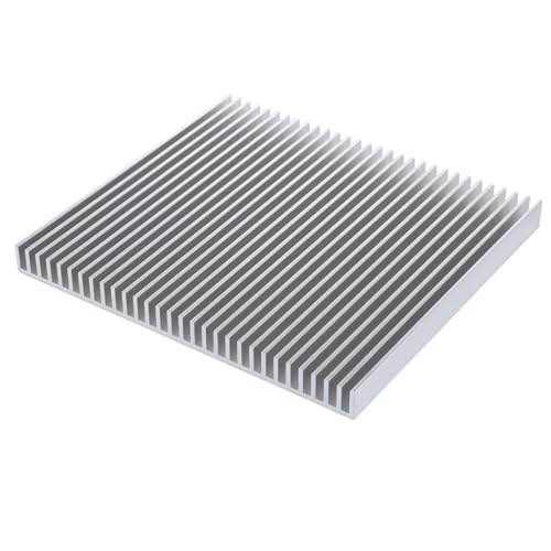 Awxlumv Großer LED-Aluminium-Kühlkörper, 200 x 220 x 18 mm, Kühlkörper mit 30 Lamellen von Awxlumv