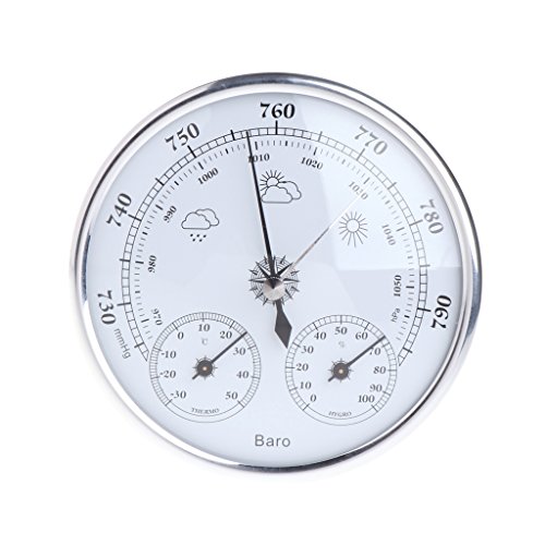 Awydky 3-in-1-Barometer Thermometer Hygrometer Für Den Innen Und Außenbereich An Terrasse Garten Garage Digitales Innenthermometer von Awydky