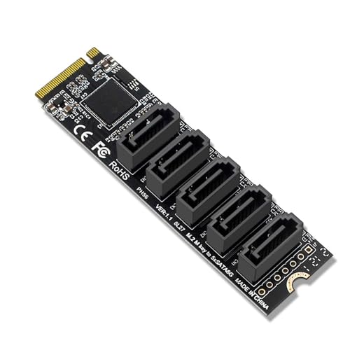 Awydky Vielseitige M.2 PCIe3.0-zu SATA3.0-Verlängerungskarte SATA3.0-Festplattenadapterkarte Für Speichergeräte Workstations Rechenzentrumsadministratoren von Awydky