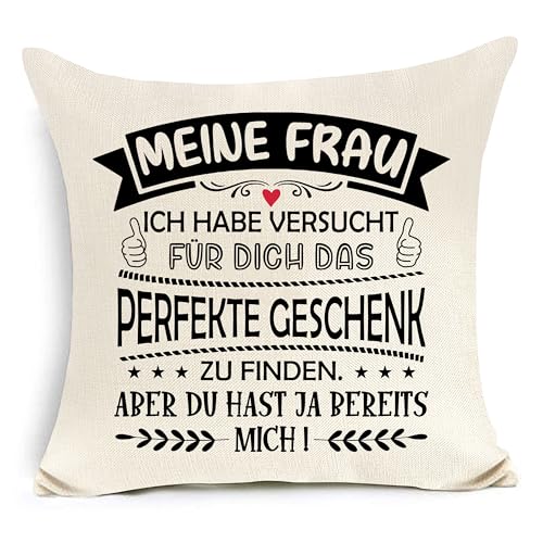 Geschenk für Ehefrau Ich Habe versucht Finden Aber du hast ja Schon Mich Kissenbezug für Ehefrau Jahrestag Geburtstag von Awyuan