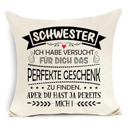 Awyuan Geschenk für die Schwester Ich Habe versucht Finden Aber du hast ja Schon Mich Kissenbezug für die Schwester Abschlussfeier Geburtstag von Awyuan