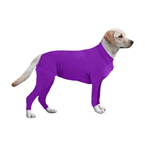 AxBALL Hunde-Bekleidung Operative Schutz Langer Ärmel Bodysuit-Overall-Winter-Overall for Hunde (Color : Purple, Size : XL) von AxBALL